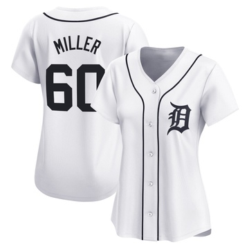 White Limited Jake Miller Women's Detroit Tigers Home Jersey