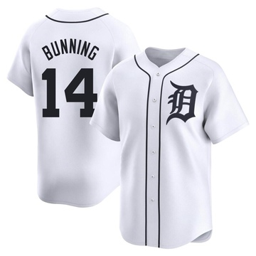 White Limited Jim Bunning Youth Detroit Tigers Home Jersey