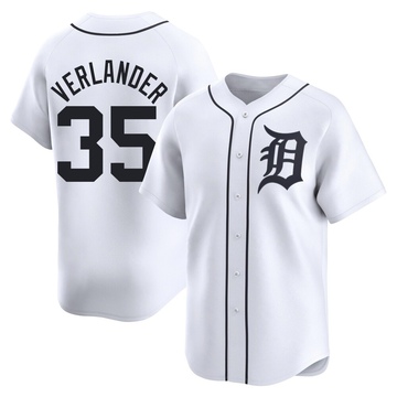 White Limited Justin Verlander Men's Detroit Tigers Home Jersey