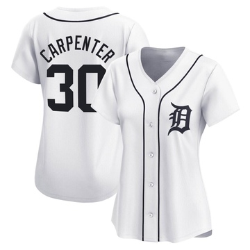 White Limited Kerry Carpenter Women's Detroit Tigers Home Jersey