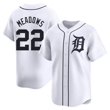 White Limited Parker Meadows Men's Detroit Tigers Home Jersey