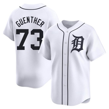 White Limited Sean Guenther Men's Detroit Tigers Home Jersey