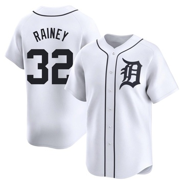 White Limited Tanner Rainey Men's Detroit Tigers Home Jersey
