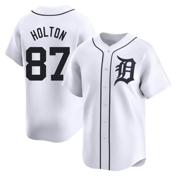 White Limited Tyler Holton Youth Detroit Tigers Home Jersey