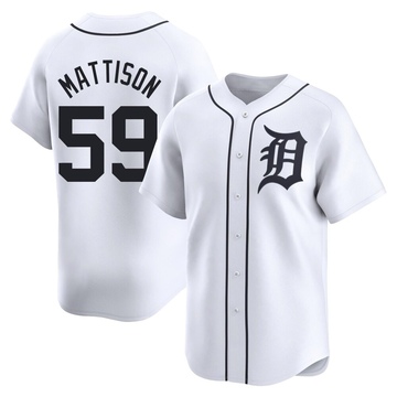White Limited Tyler Mattison Youth Detroit Tigers Home Jersey