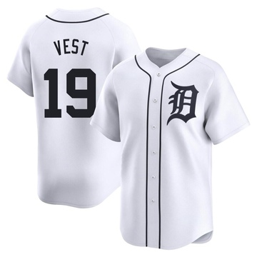 White Limited Will Vest Men's Detroit Tigers Home Jersey