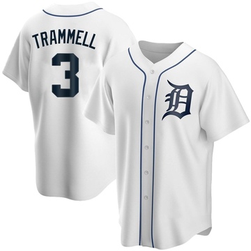 White Replica Alan Trammell Youth Detroit Tigers Home Jersey