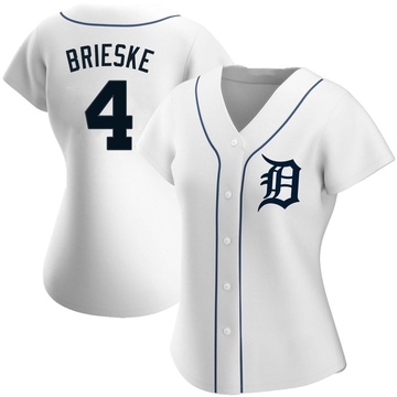 White Replica Beau Brieske Women's Detroit Tigers Home Jersey