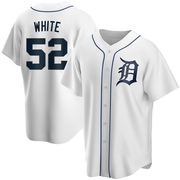 White Replica Brendan White Men's Detroit Tigers Home Jersey