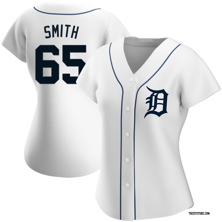 White Replica Burch Smith Women's Detroit Tigers Home Jersey