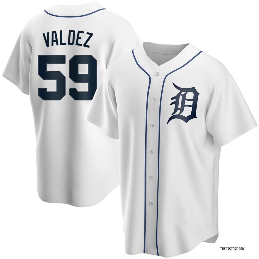 White Replica Framber Valdez Youth Detroit Tigers Home Jersey