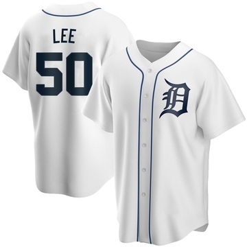White Replica Hao-Yu Lee Men's Detroit Tigers Home Jersey