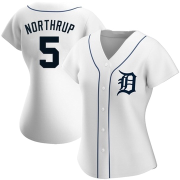 White Replica Jim Northrup Women's Detroit Tigers Home Jersey