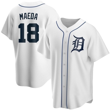 White Replica Kenta Maeda Youth Detroit Tigers Home Jersey