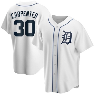 White Replica Kerry Carpenter Men's Detroit Tigers Home Jersey