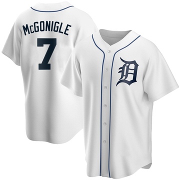 White Replica Kevin McGonigle Men's Detroit Tigers Home Jersey