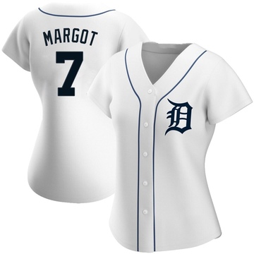 White Replica Manuel Margot Women's Detroit Tigers Home Jersey