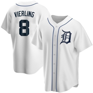 White Replica Matt Vierling Men's Detroit Tigers Home Jersey