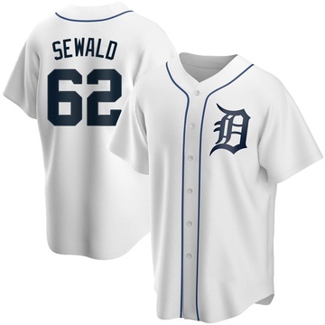 White Replica Paul Sewald Men's Detroit Tigers Home Jersey