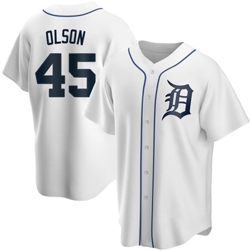 White Replica Reese Olson Men's Detroit Tigers Home Jersey