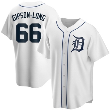 White Replica Sawyer Gipson-Long Youth Detroit Tigers Home Jersey