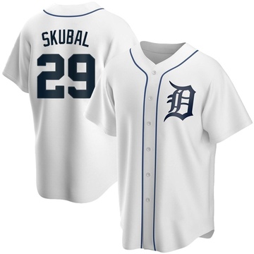 White Replica Tarik Skubal Men's Detroit Tigers Home Jersey
