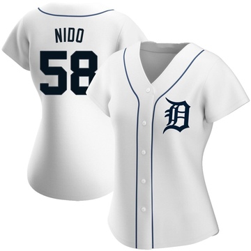 White Replica Tomas Nido Women's Detroit Tigers Home Jersey