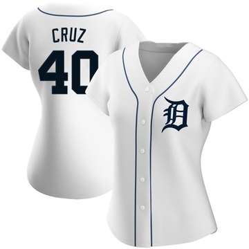 White Replica Trei Cruz Women's Detroit Tigers Home Jersey