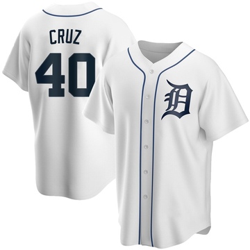 White Replica Trei Cruz Youth Detroit Tigers Home Jersey