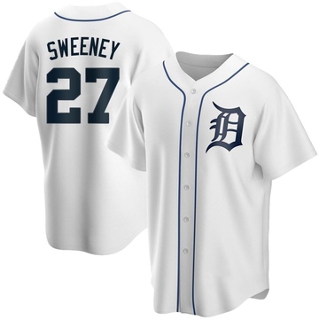 White Replica Trey Sweeney Men's Detroit Tigers Home Jersey