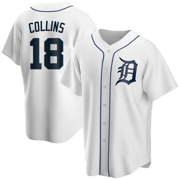White Replica Tyler Collins Youth Detroit Tigers Home Jersey