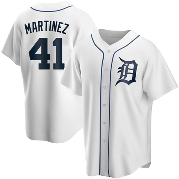 White Replica Victor Martinez Youth Detroit Tigers Home Jersey