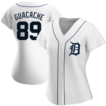 White Replica Xiomer Guacache Women's Detroit Tigers Home Jersey